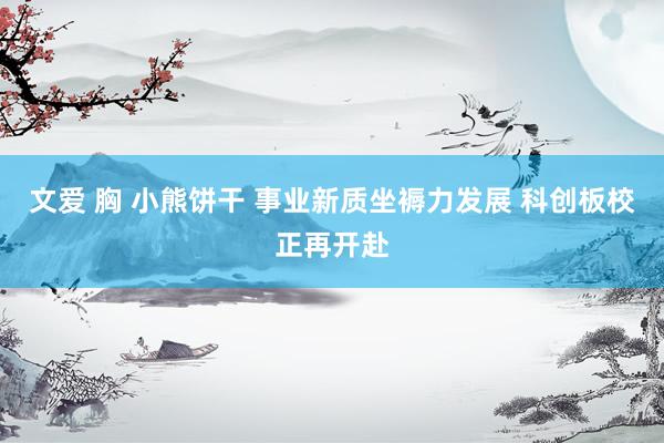 文爱 胸 小熊饼干 事业新质坐褥力发展 科创板校正再开赴